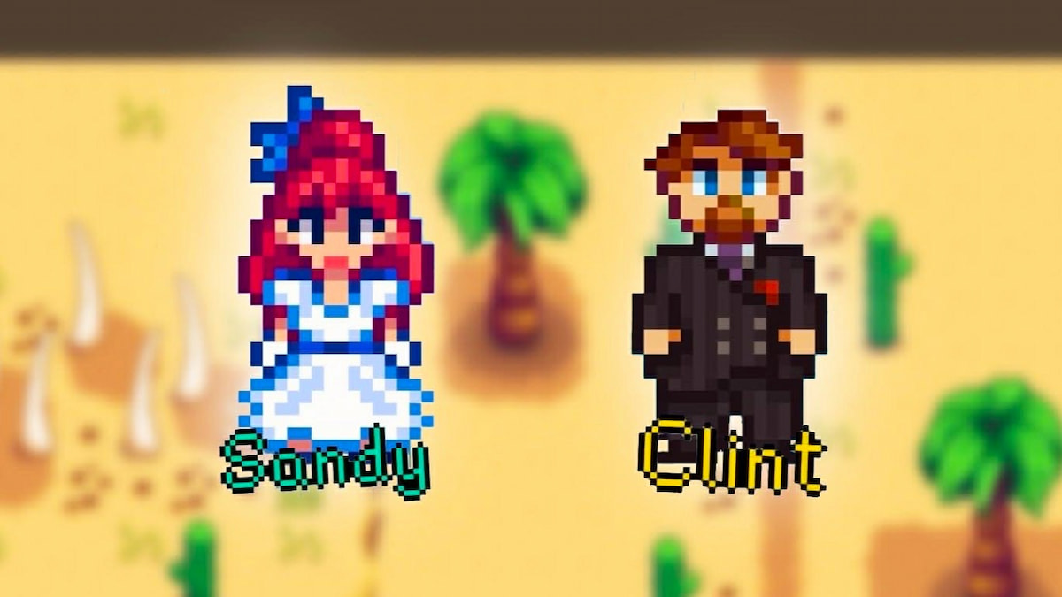 Sandy and clint in stardew valley