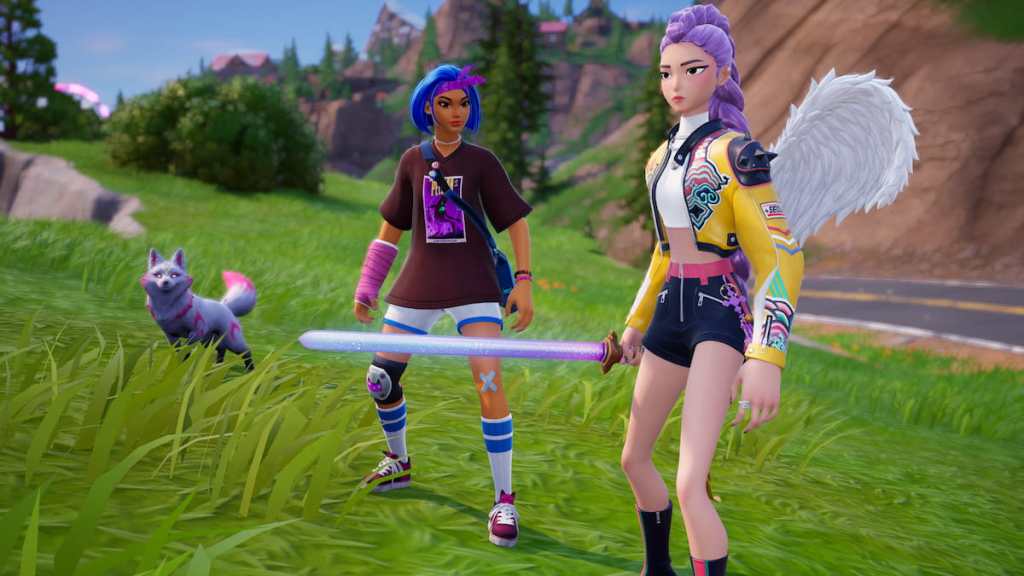 Rumi standing next to carina in fortnite