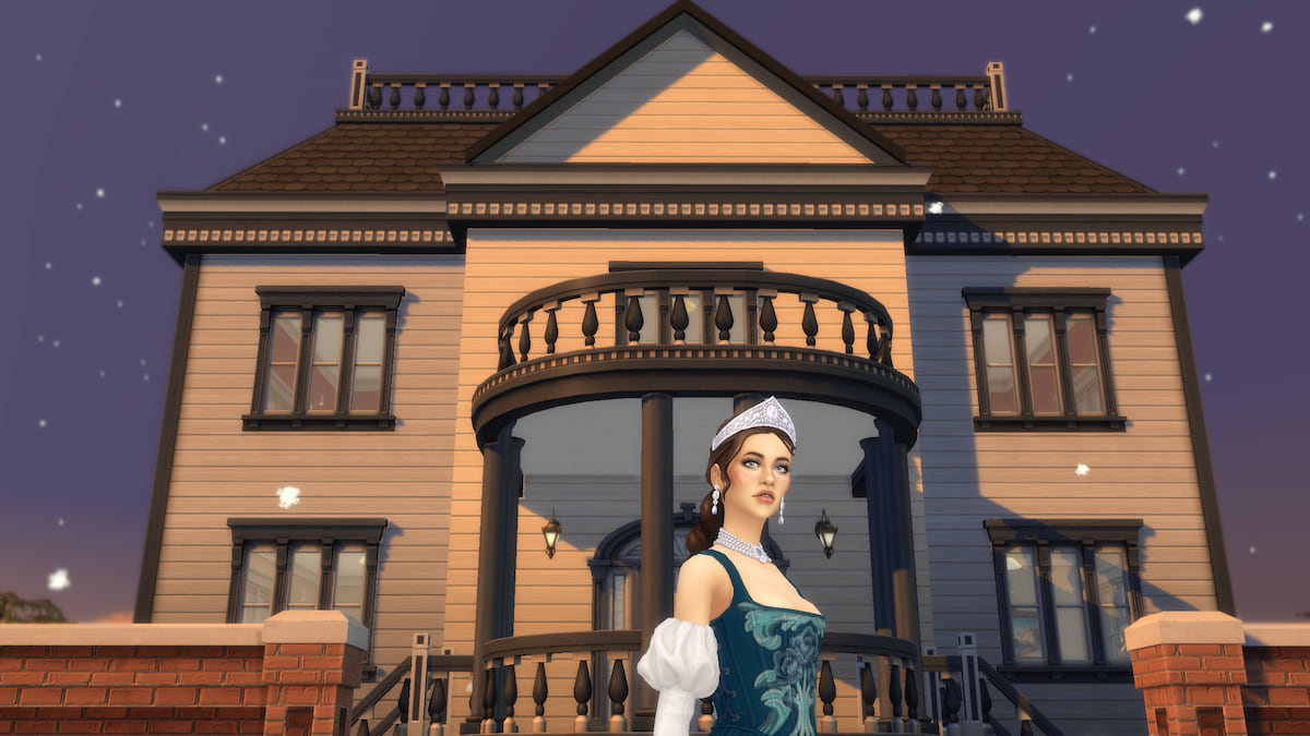 Standing in front of Municipal Muses Museum in the sims 4