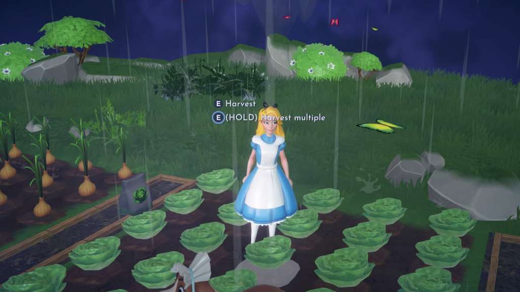 Standing in a lettuce field in disney dreamlight valley