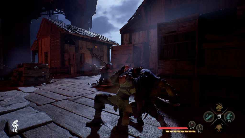 Styx silently assassinating enemies in Styx: Blades of Greed. 