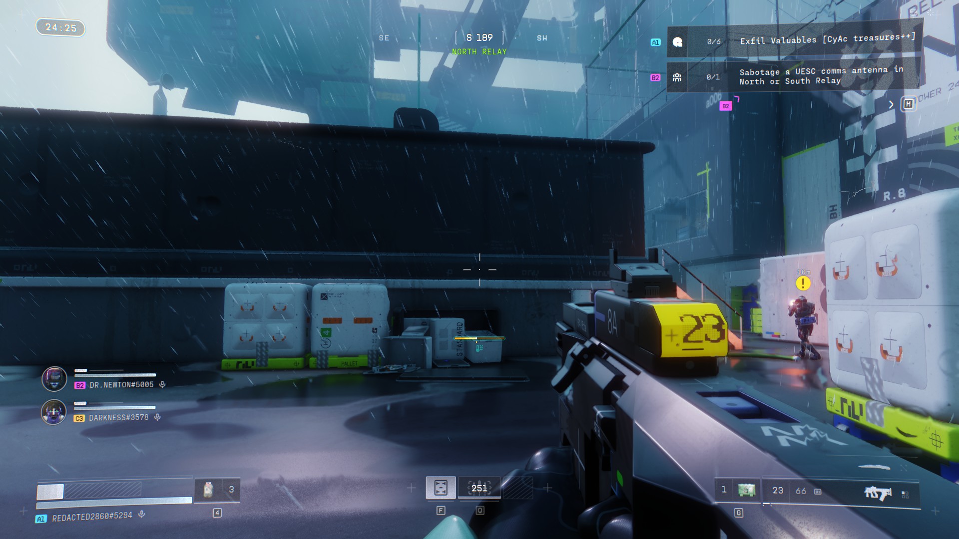 Player roaming on the map in Marathon