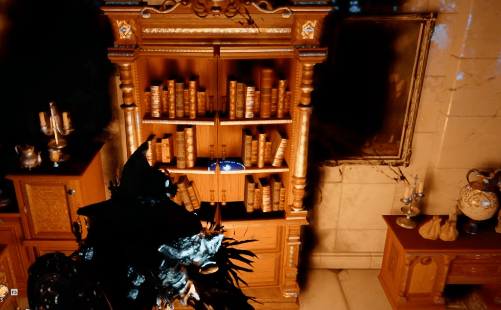 Bookshelf in the cellar