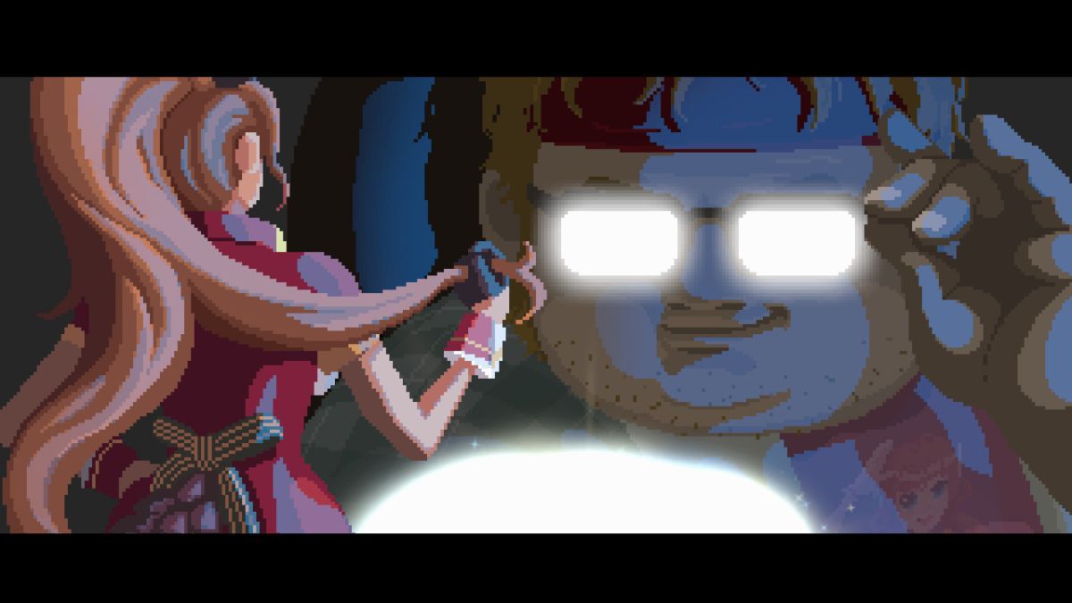 A cut scene featuring Duff and Leahs Chan in Dave the Diver.