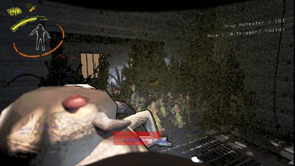 Holding a Maneater while looking at the spreading Cadaver