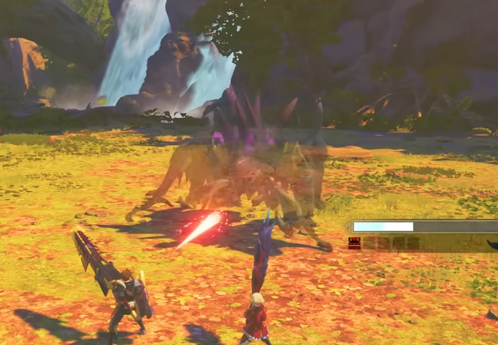 Player fighting Nerscylla in Monster Hunter Stories 3. 