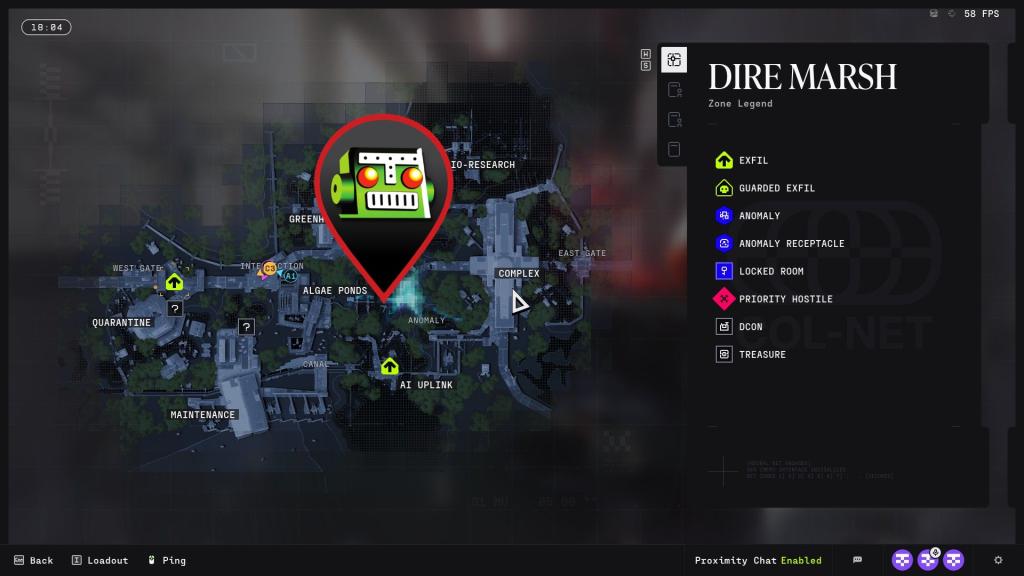 Anomaly terminal location