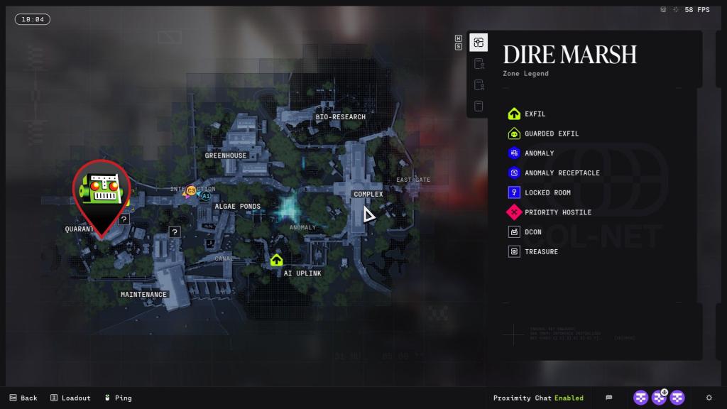 Location of the UESC Comms Security Code