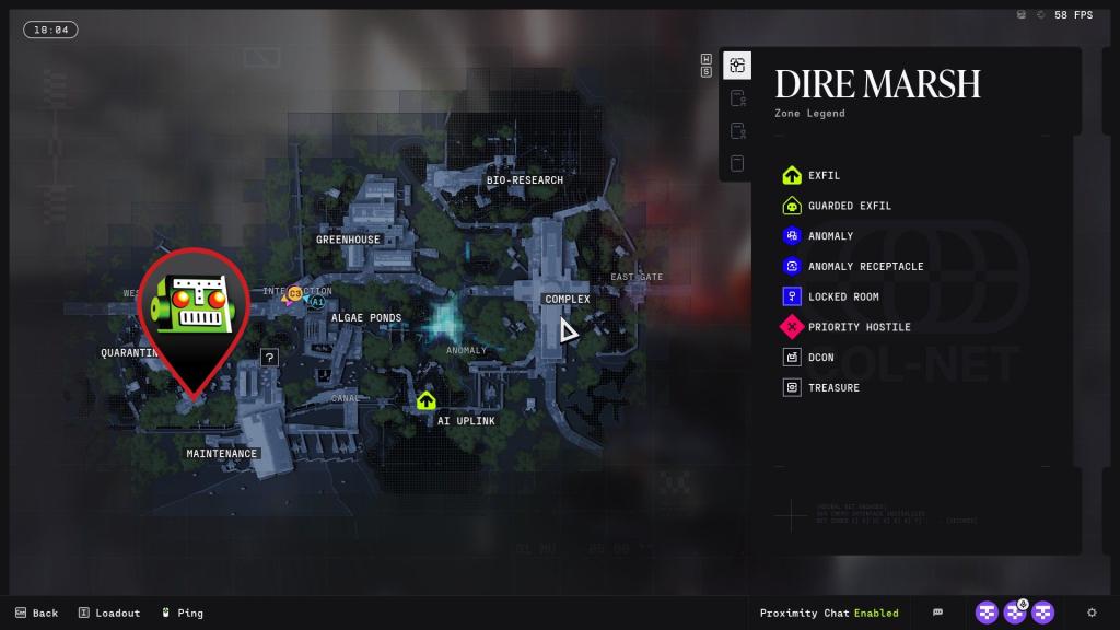 Terminal location in Quarantine