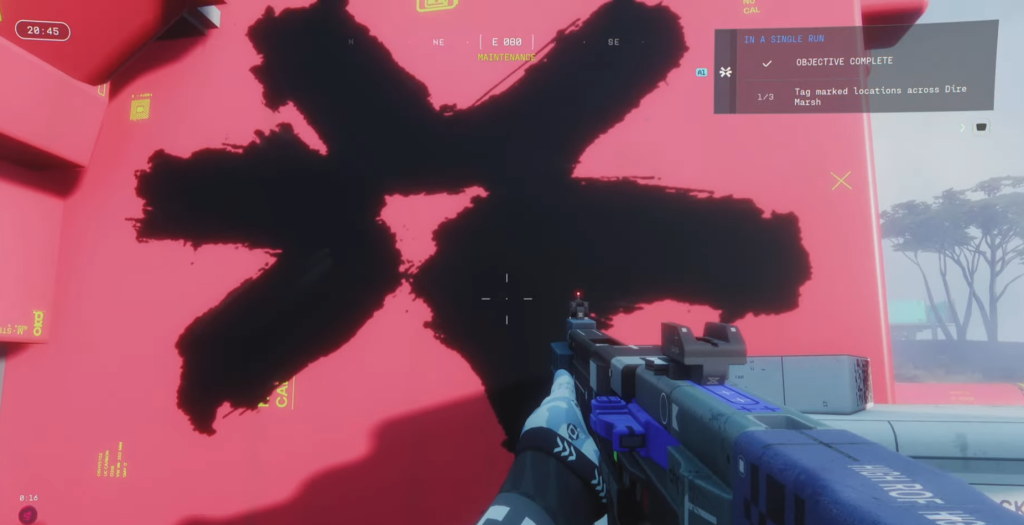 Marked location on stairs