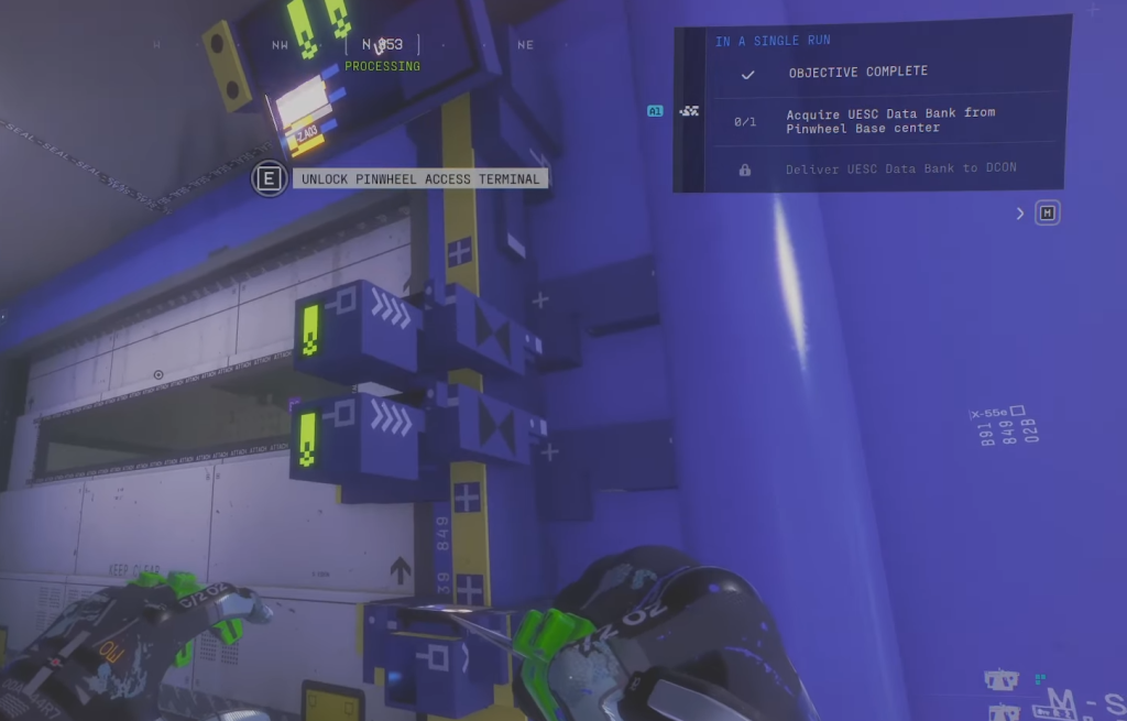 Terminal to unlock Pinwheel Base