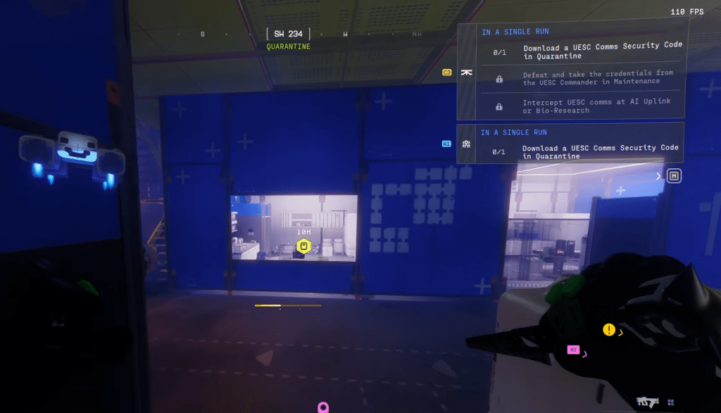 UESC Comms Security Code location in Quarantine
