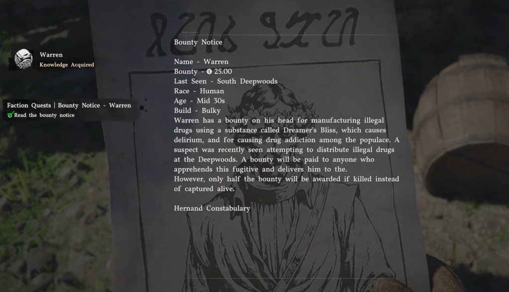 Warren bounty in Crimson Desert