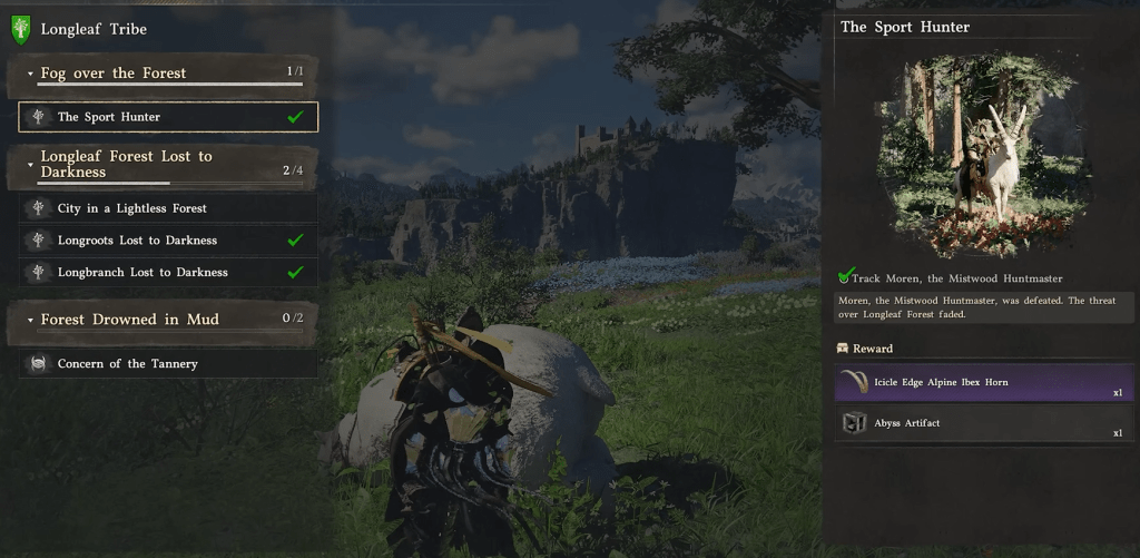Sport Hunter quest in Crimson Desert