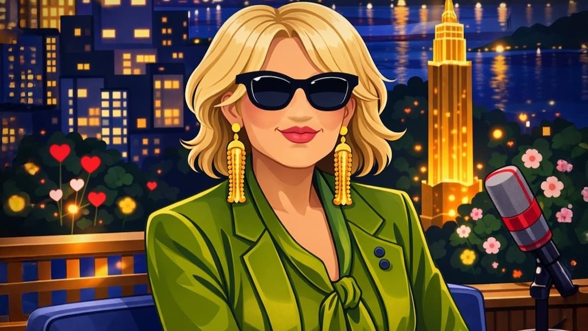 BitLife character on talk show