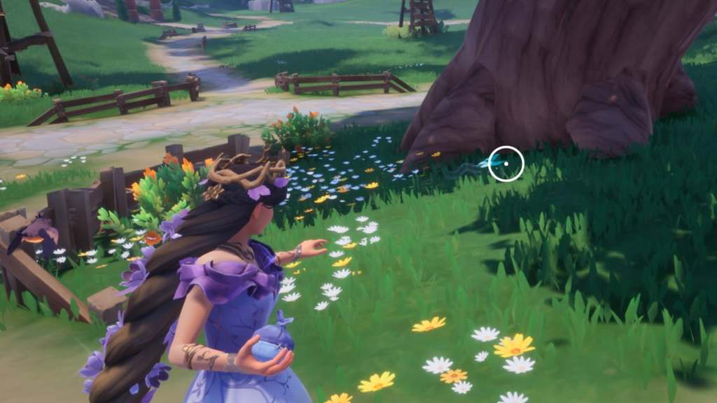 Preparing to catch butterfly in palia