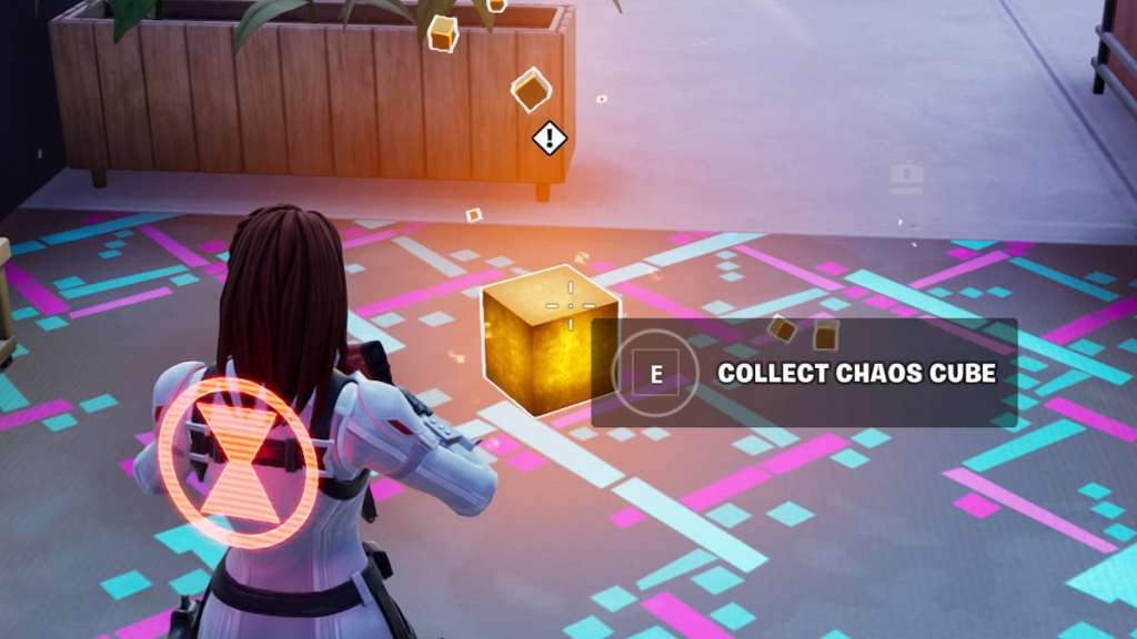 Collecting chaos cube in fortnite