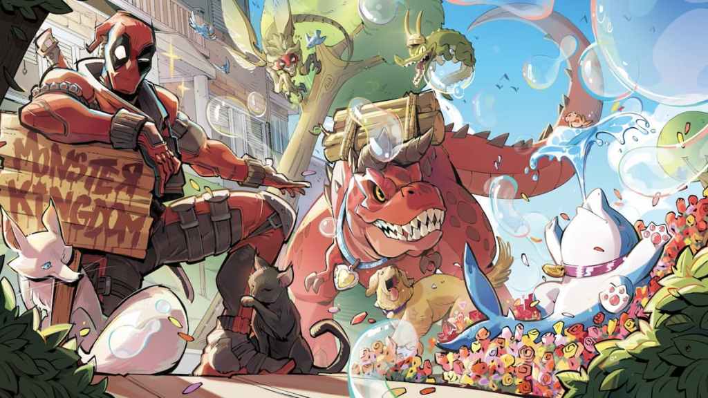 Deadpool with animals in marvel rivals