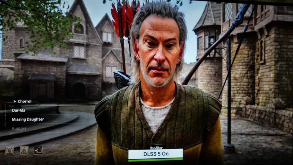An elf that looks one hell of a lot like Jeffrey Epstein because of DLSS 5. Maybe not a great selling point.