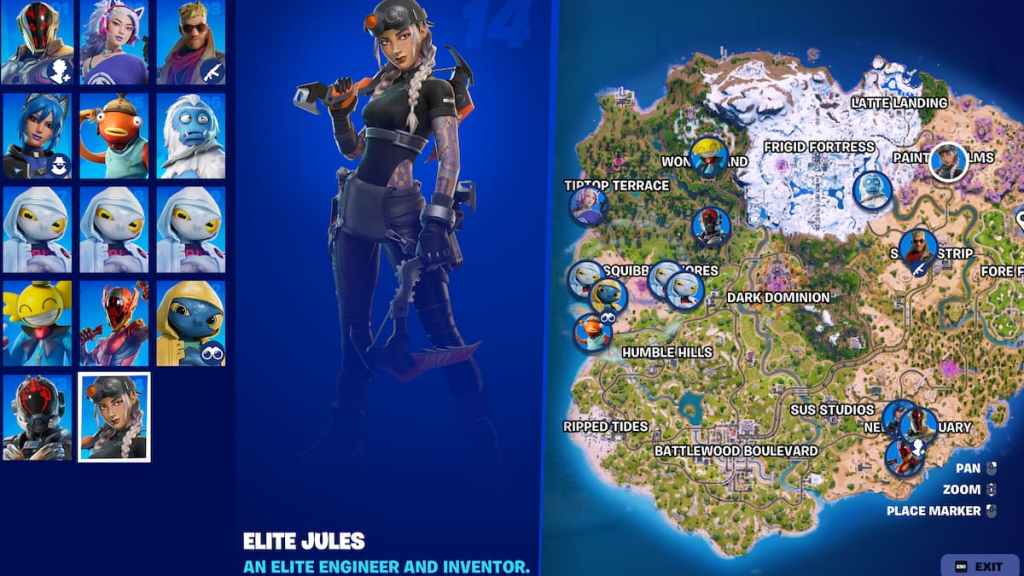 Chapter 7 season 2 npcs marked on map in fortnite