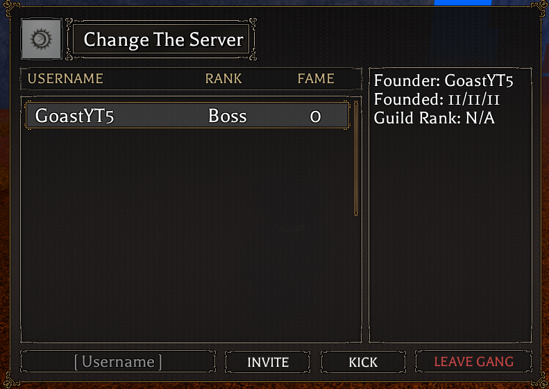 How to invite players to a Gang through the Gang Management menu in Bizarre Lineage Roblox experience.