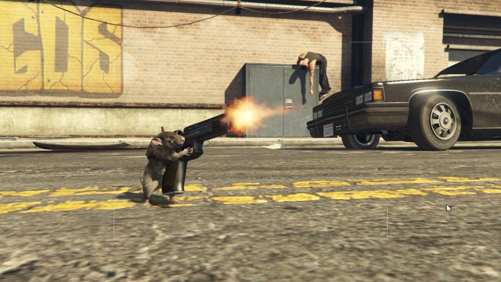 Play as a rat with guns in GTA V