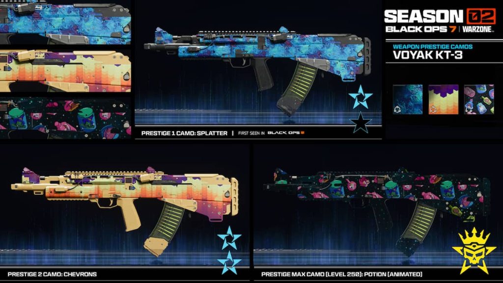 Voyak KT-3 weapon prestige camos BO7
