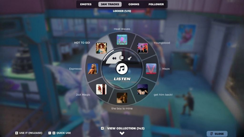 Jam Track player in Fortnite