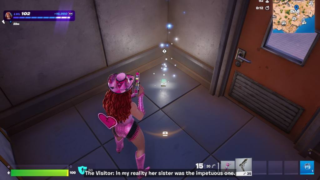 Looking at ship log on ground in fortnite