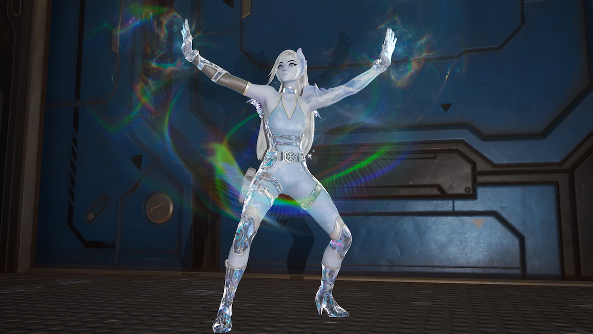 lady windfrost putting up force field by new sanctuary vault door in fortnite
