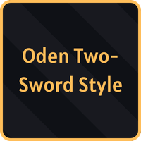 Oden Two-Sword Style Fighting Style from Fruit Piece Incremental Roblox experience.