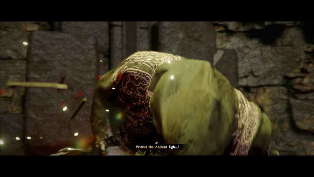 Priscus the Ancient's death cutscene in Crimson Desert. 