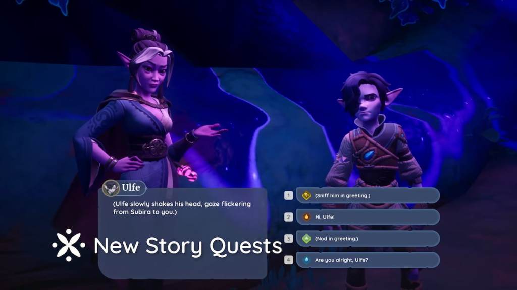 Talking to ulfe during story quests in palia