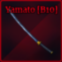 Yamato sword from Sailor Piece Roblox experience.