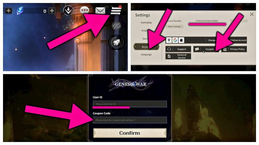 How to redeem Genesis War codes.
