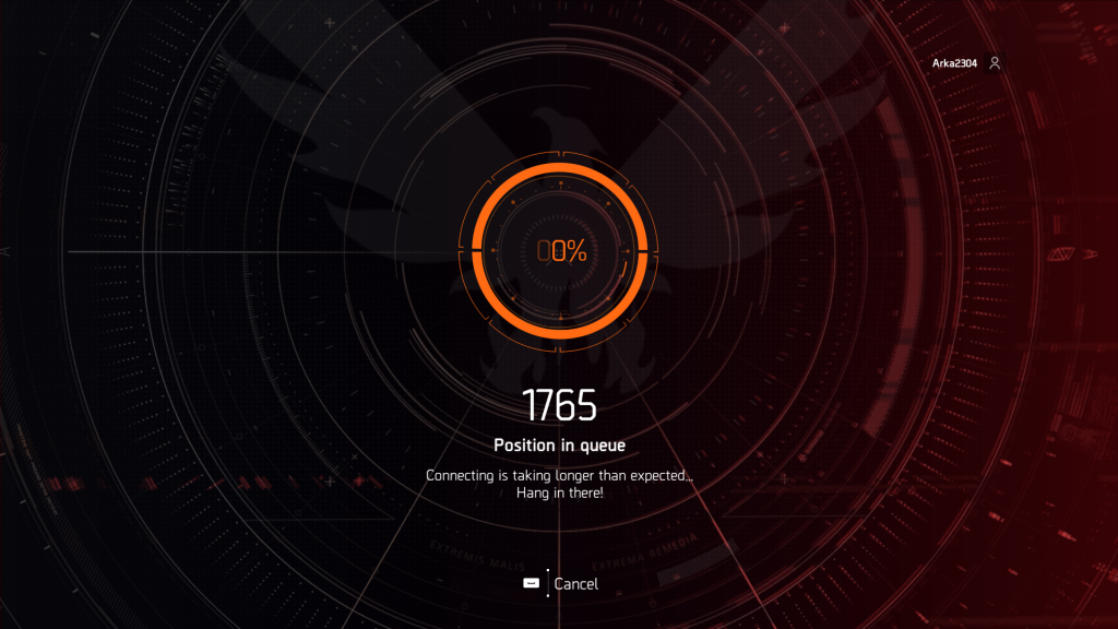 The Division 2 login queue