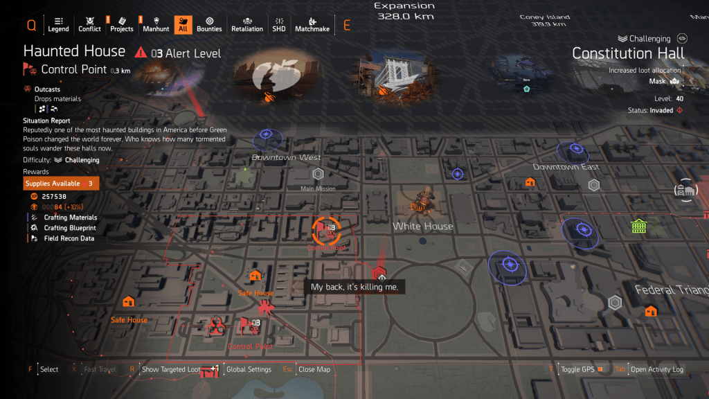 Haunted House control point in The Division 2