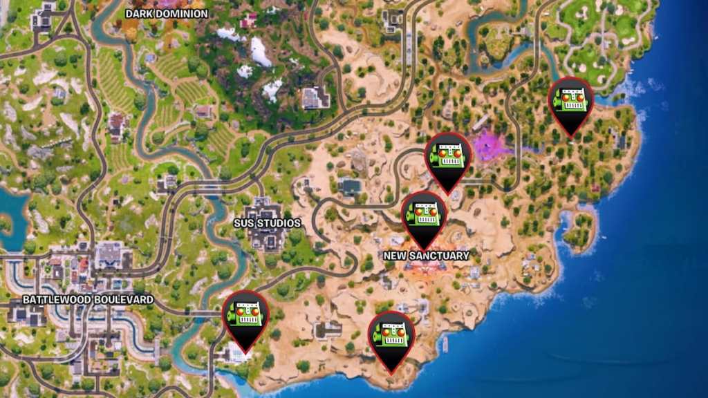 New sanctuary chaos cubes marked on map in fortnite