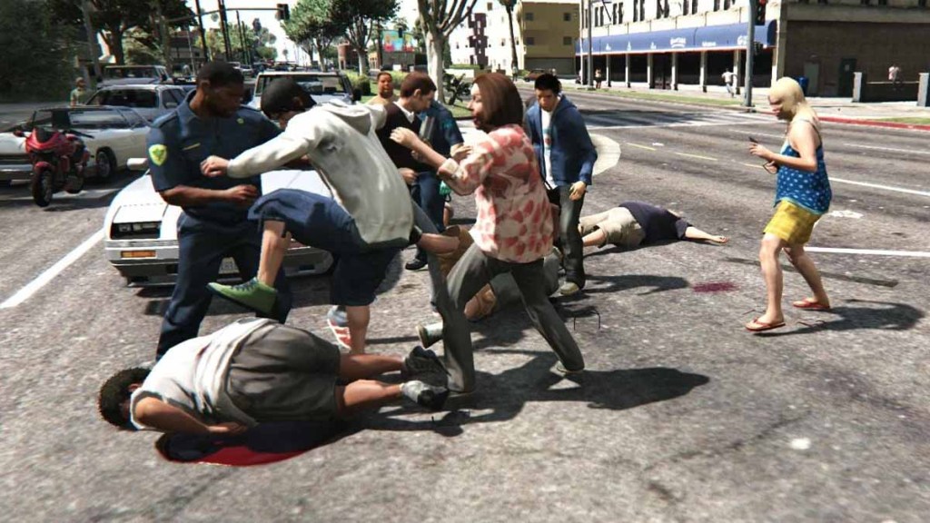 Angry pedestrians in GTA 5