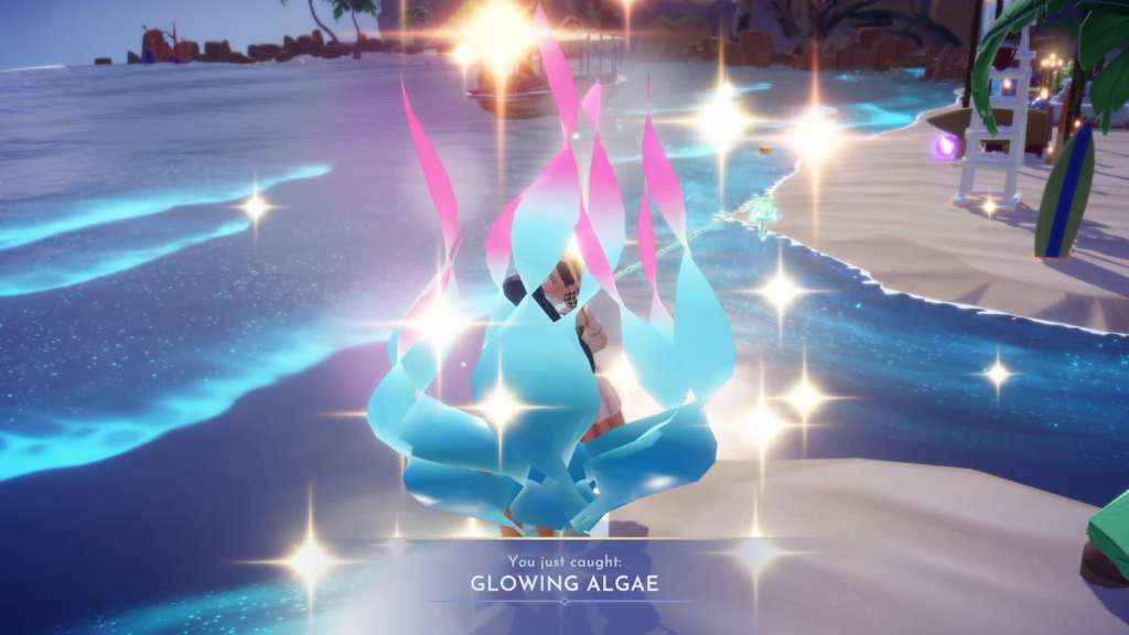 Catching glowing algae in disney dreamlight valley