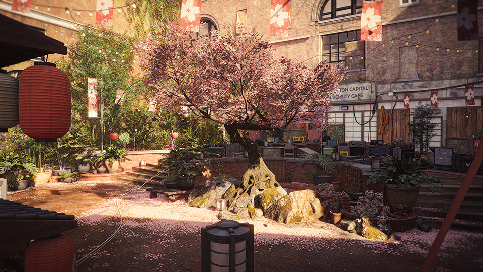 Cherry Blossom decorations in The Division 2