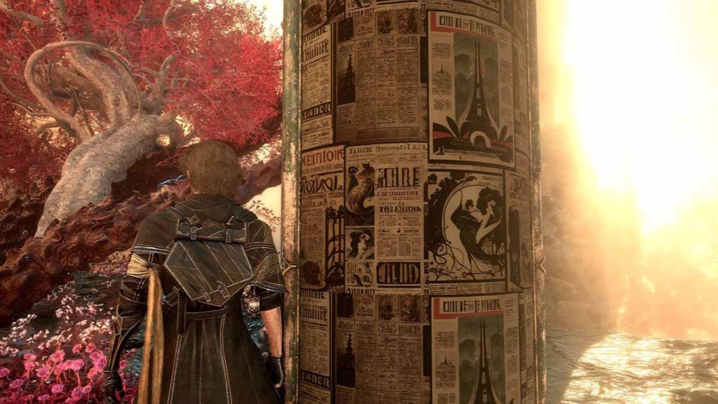 Gustav next to potentially AI-generated art in Clair Obscur: Expedition 33.