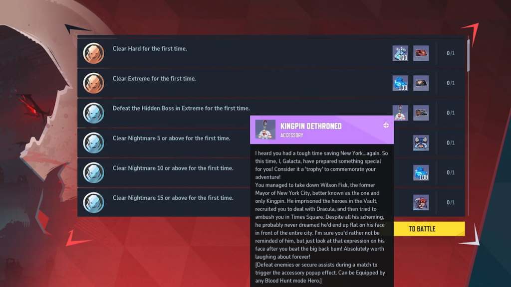 Kingpin accessory on reward page in marvel rivals