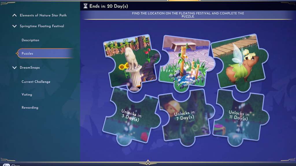 springtime floating festival event puzzles in disney dreamlight valley