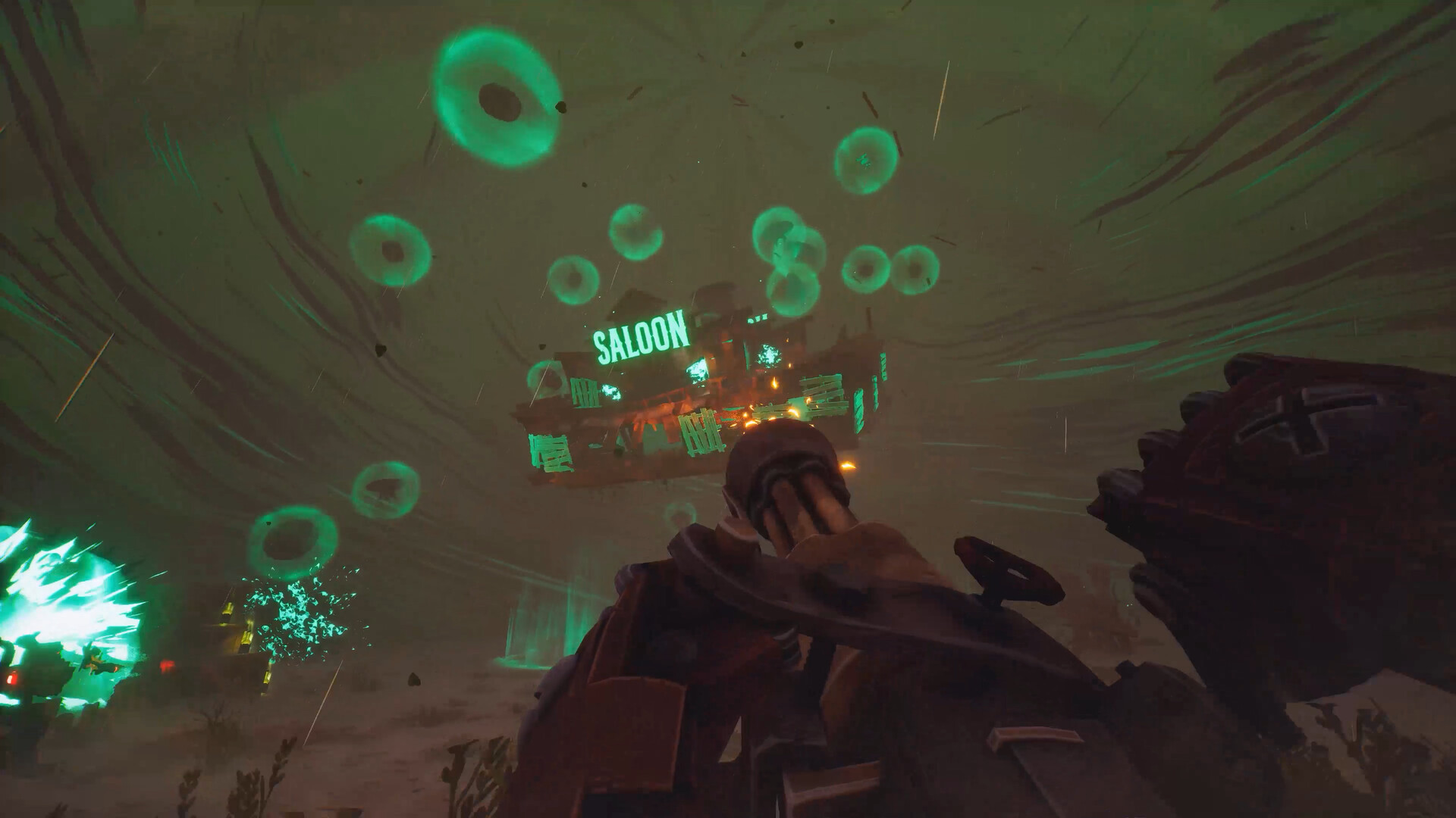 Using the minigun in Far Far West