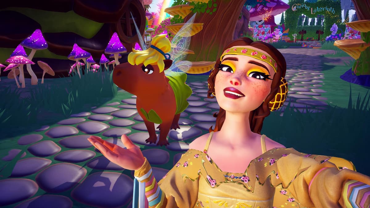 Tinker bell capybara in disney dreamlight valley