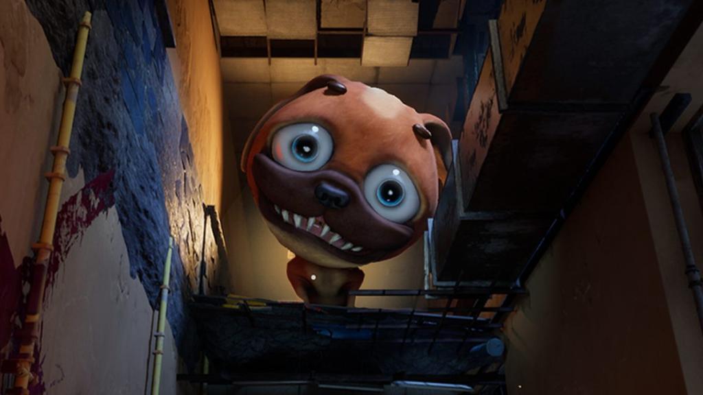 Chompy tilting his head towards protagonist