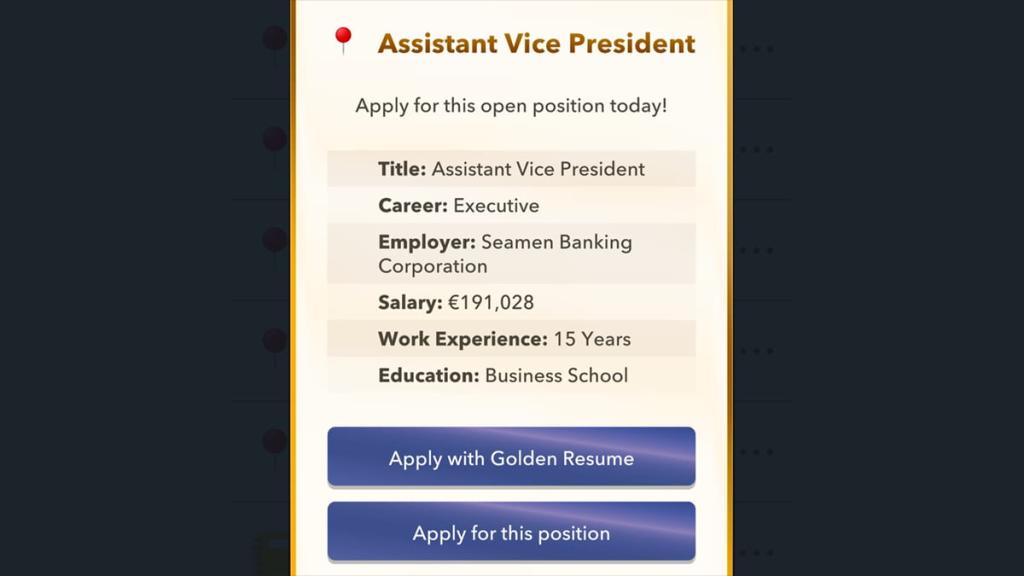 BitLife executive position