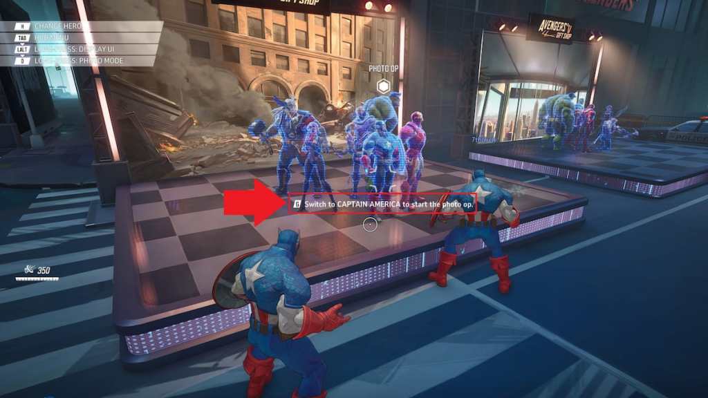 photo op option marked in marvel rivals
